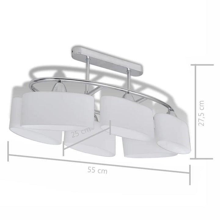 loftlampe med ellipseformede glasskærme 2 stk. E14