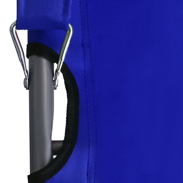 foldbare strandstole 2 stk. stof blå