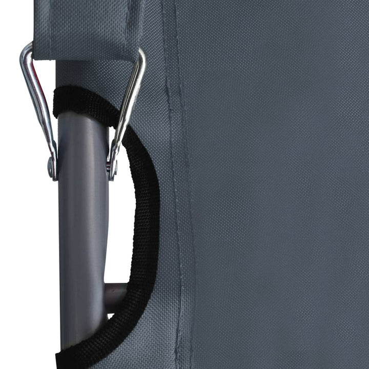 foldbare strandstole 2 stk. stof grå