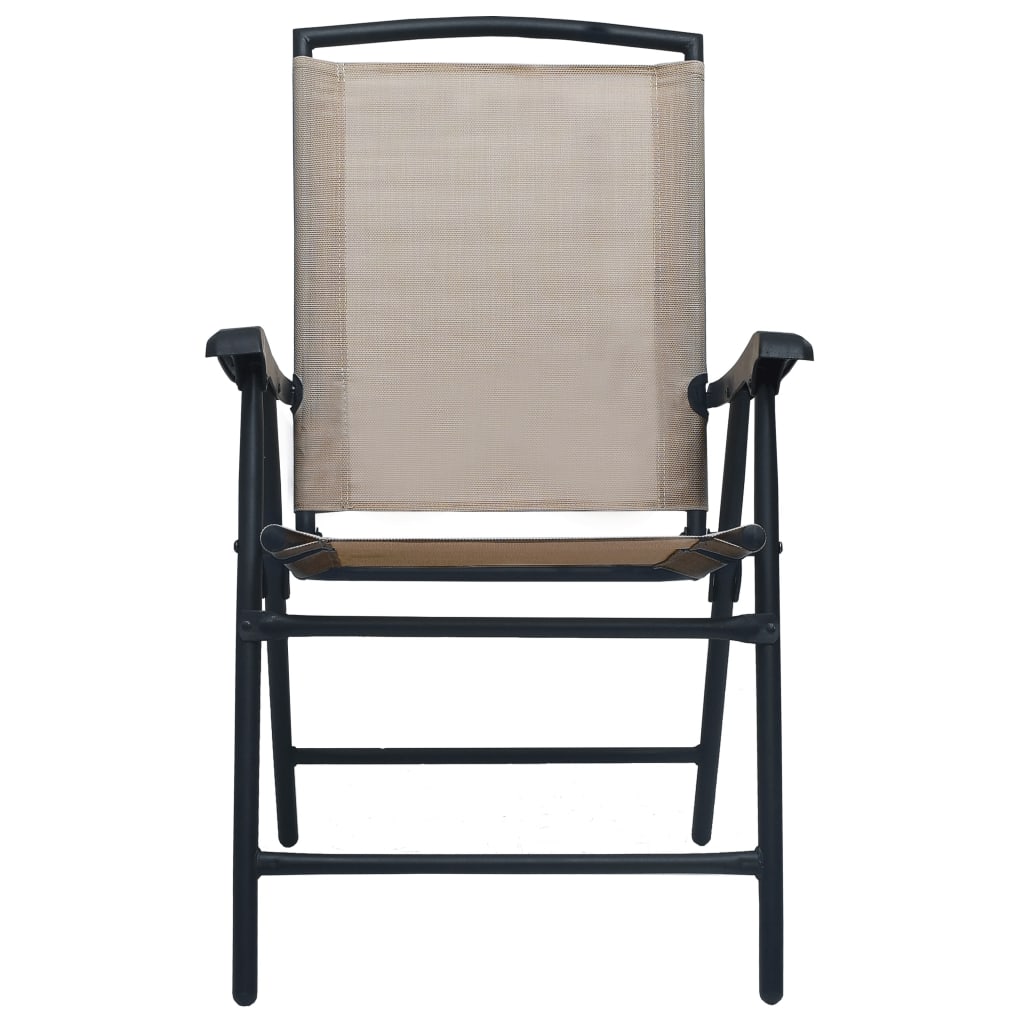 Klapstole 2 stk. Teksilene Taupe