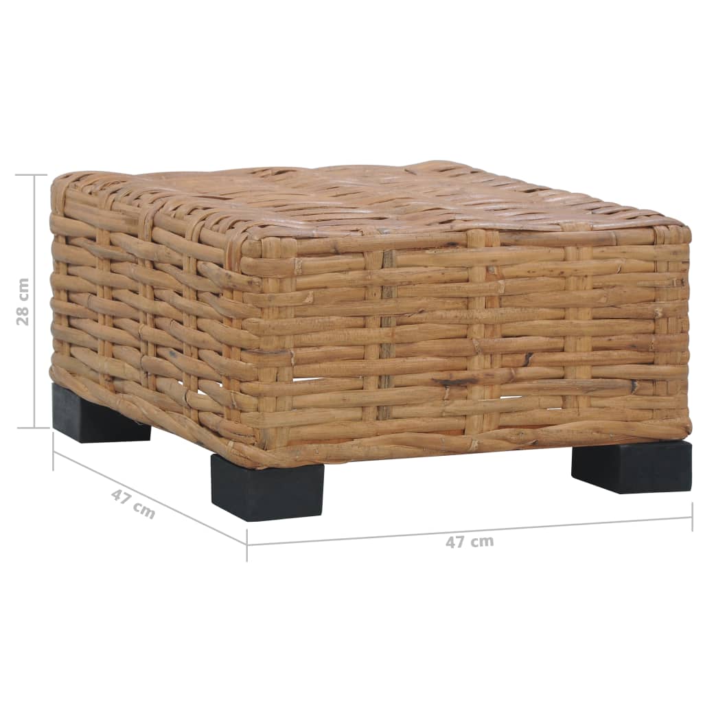 sofaborde 47 x 47 x 28 cm naturlig rattan