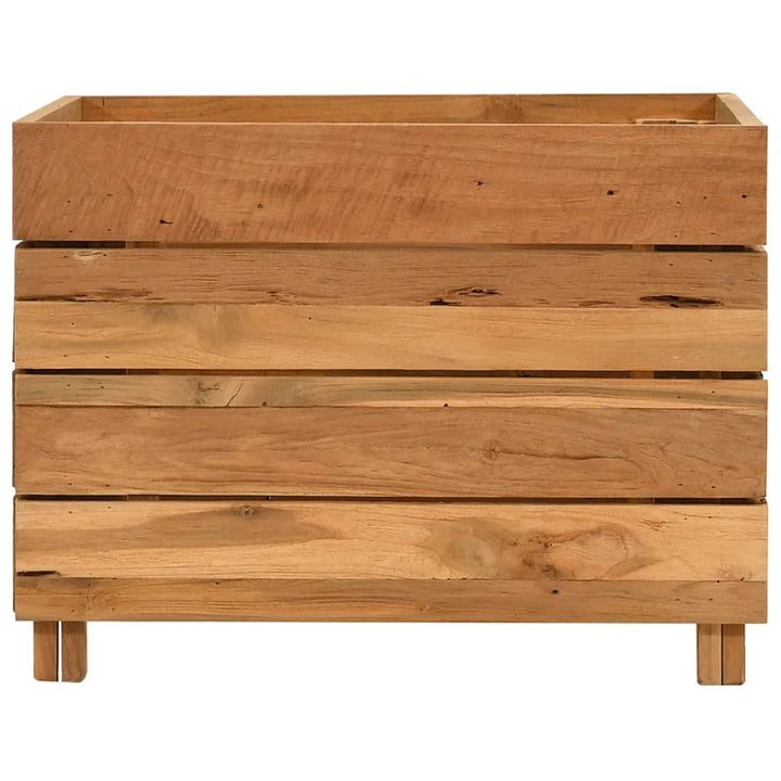 højbed 50x40x38 cm genanvendt teaktræ og stål