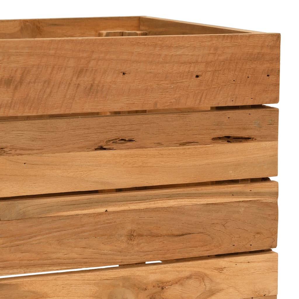 højbed 50x40x38 cm genanvendt teaktræ og stål