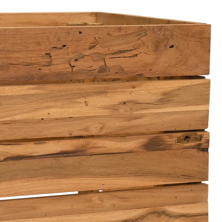 højbed 100x40x38 cm genanvendt teaktræ og stål
