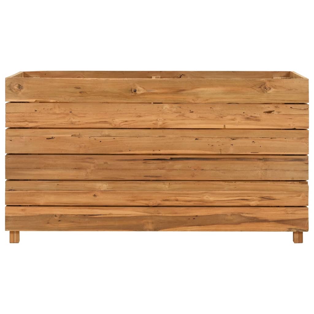 højbed 100x40x55 cm genanvendt teaktræ og stål