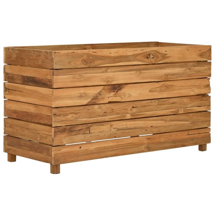 højbed 100x40x55 cm genanvendt teaktræ og stål