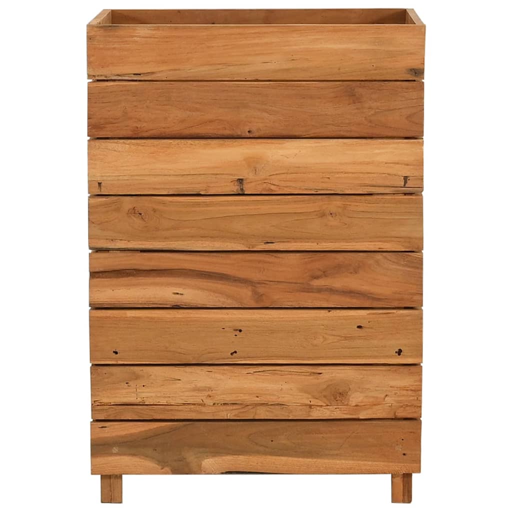 højbed 50x40x72 cm genanvendt teaktræ og stål