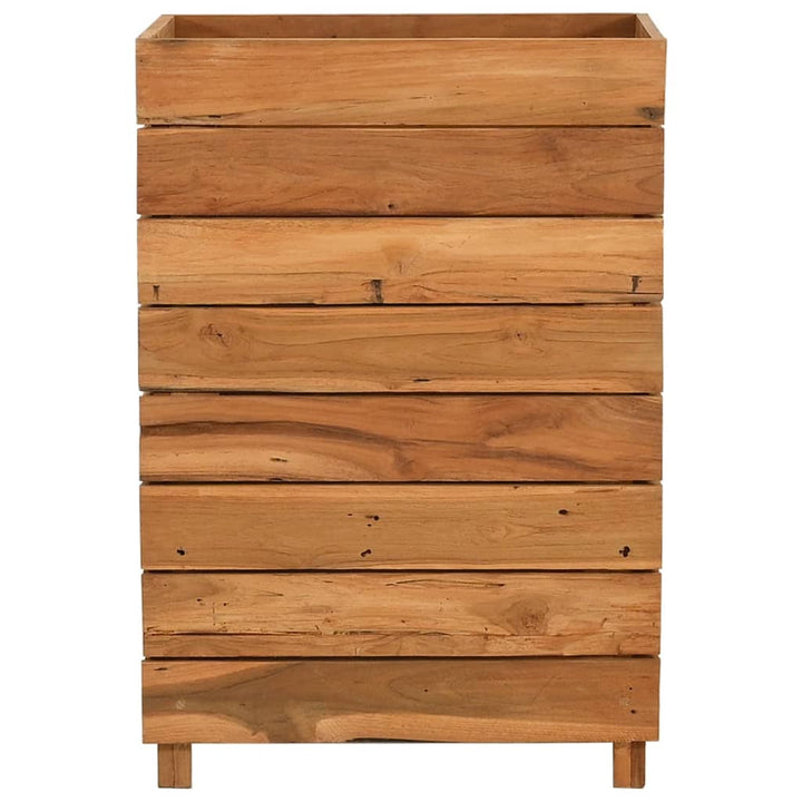 højbed 50x40x72 cm genanvendt teaktræ og stål
