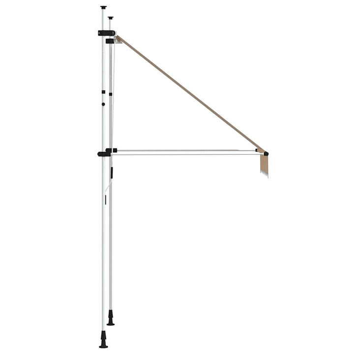 foldemarkise manuel betjening 100 cm striber orange og hvid