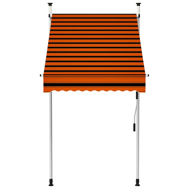manuel foldemarkise 100 cm orange og brun