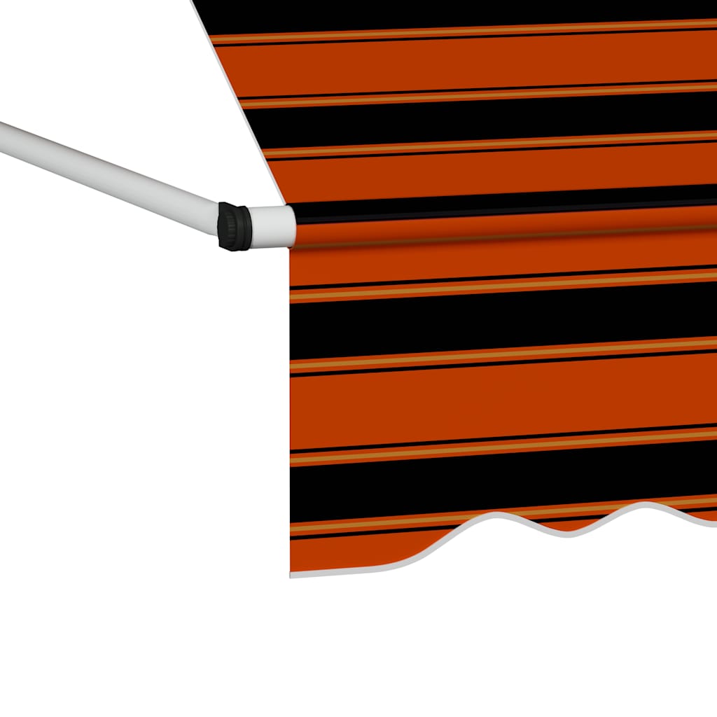 manuel foldemarkise 100 cm orange og brun