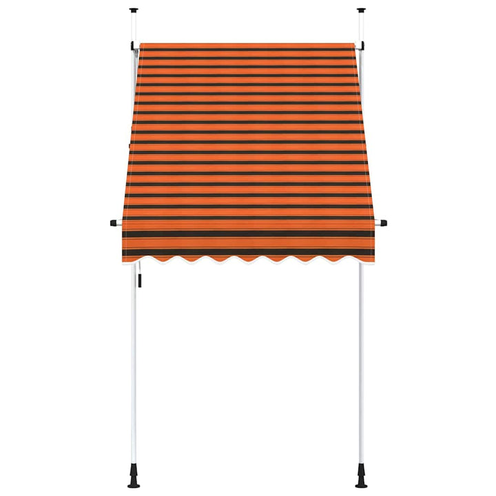 manuel foldemarkise 150 cm orange og brun