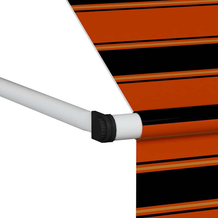 manuel foldemarkise 200 cm orange og brun