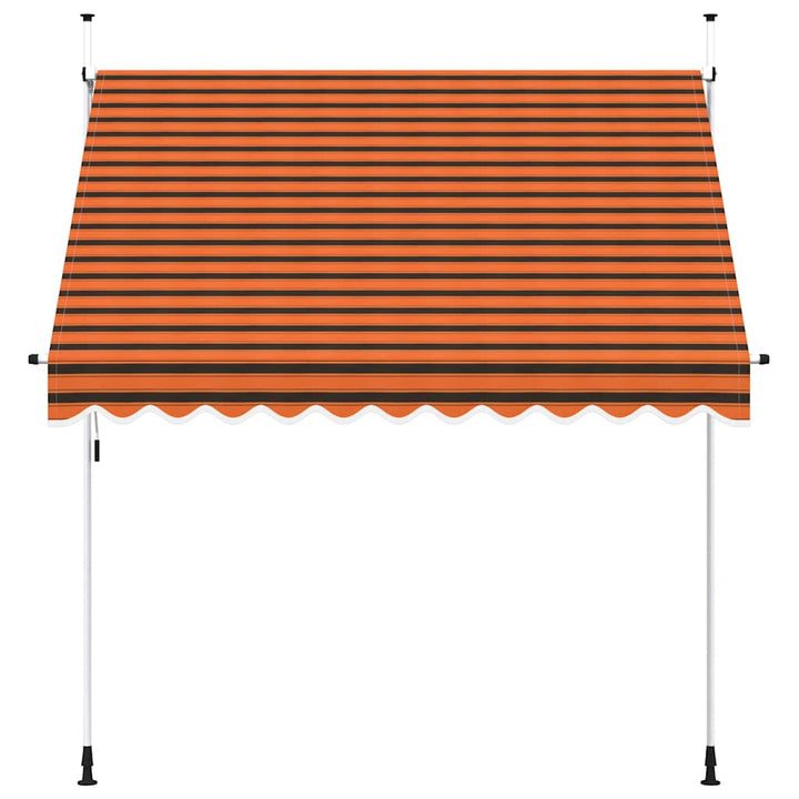 manuel foldemarkise 250 cm orange og brun