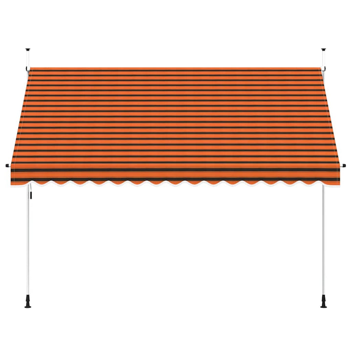 manuel foldemarkise 350 cm orange og brun
