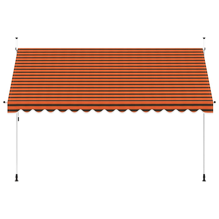manuel foldemarkise 400 cm orange og brun