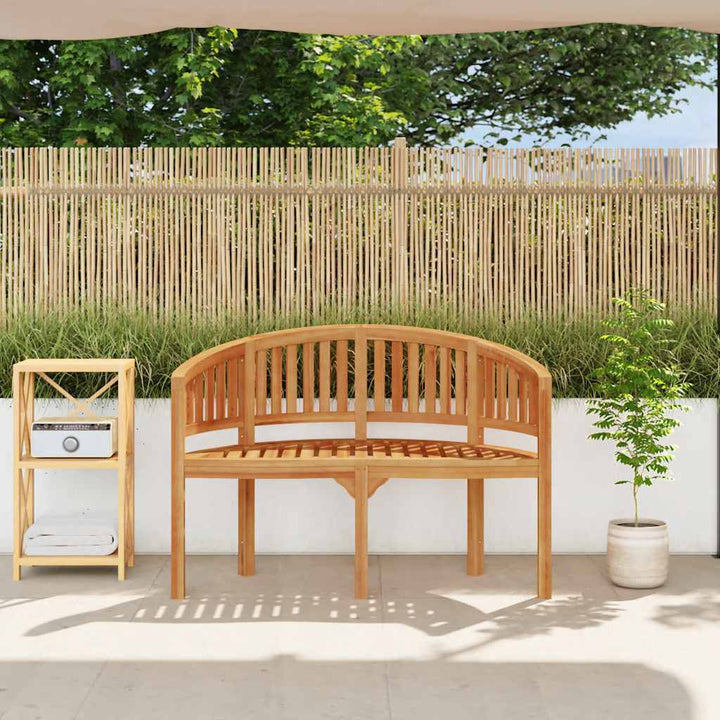 bananbænk 120 cm massivt teaktræ