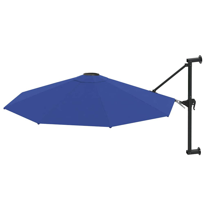 væghængt parasol med metalstang 300 cm blå