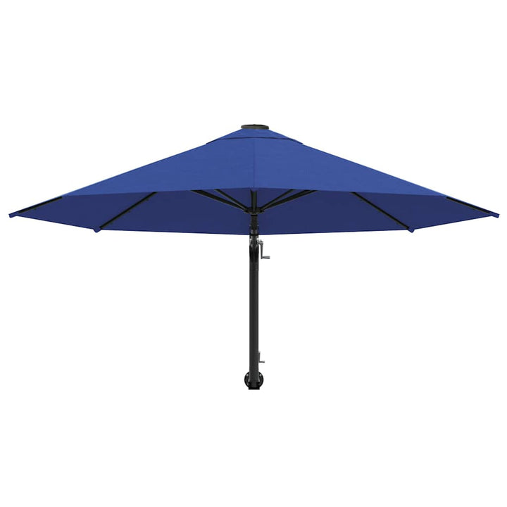 væghængt parasol med metalstang 300 cm blå