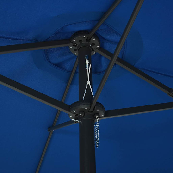 parasol med aluminiumsstang 460x270 cm blå