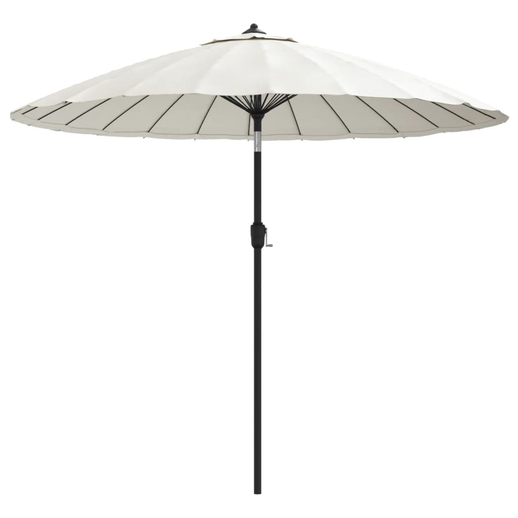 parasol med aluminiumstang 270 cm sandhvid