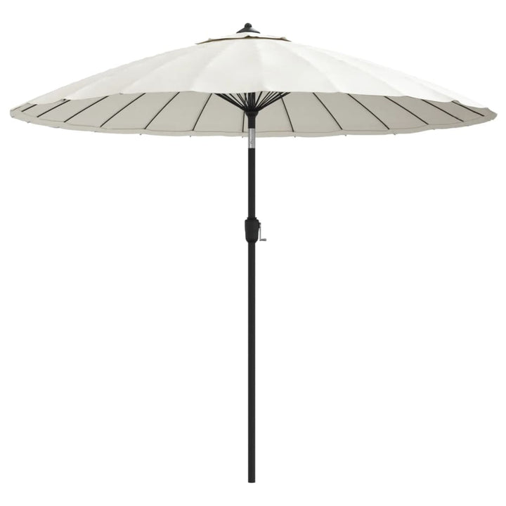 parasol med aluminiumstang 270 cm sandhvid