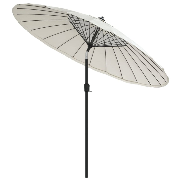 parasol med aluminiumstang 270 cm sandhvid