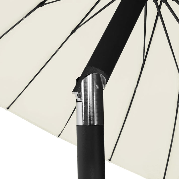 parasol med aluminiumstang 270 cm sandhvid