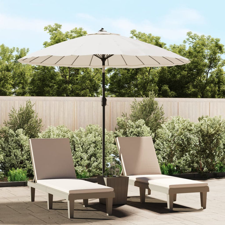 parasol med aluminiumstang 270 cm sandhvid