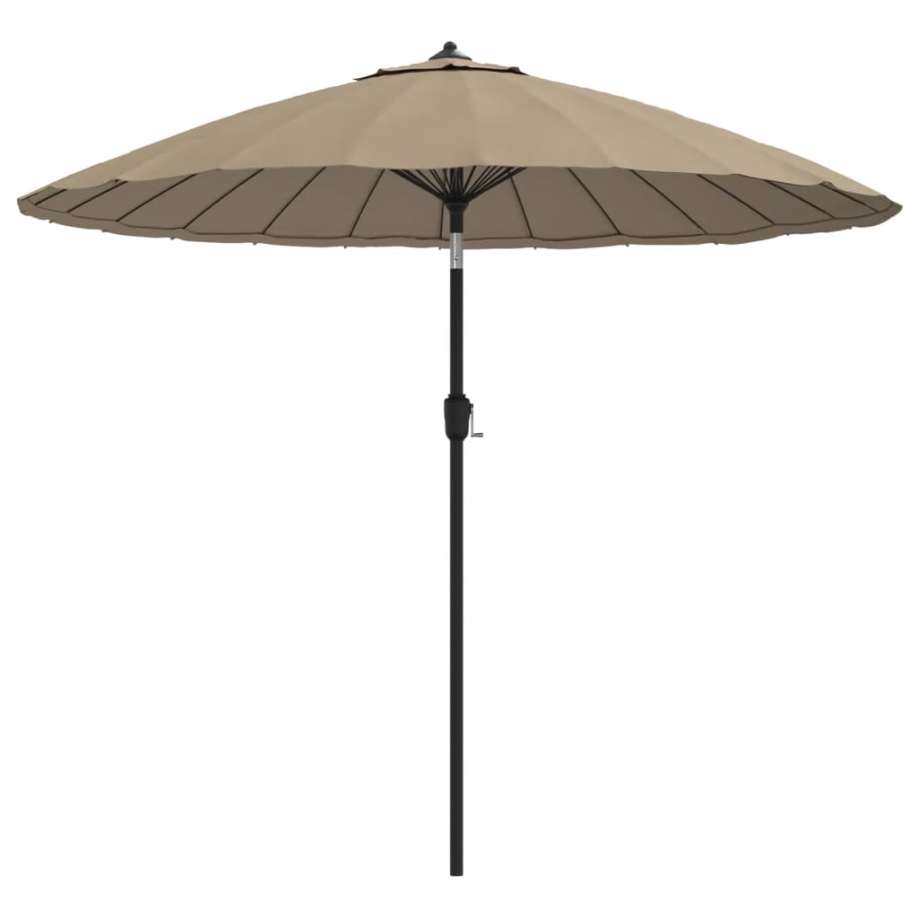 parasol med aluminiumstang 270 cm gråbrun