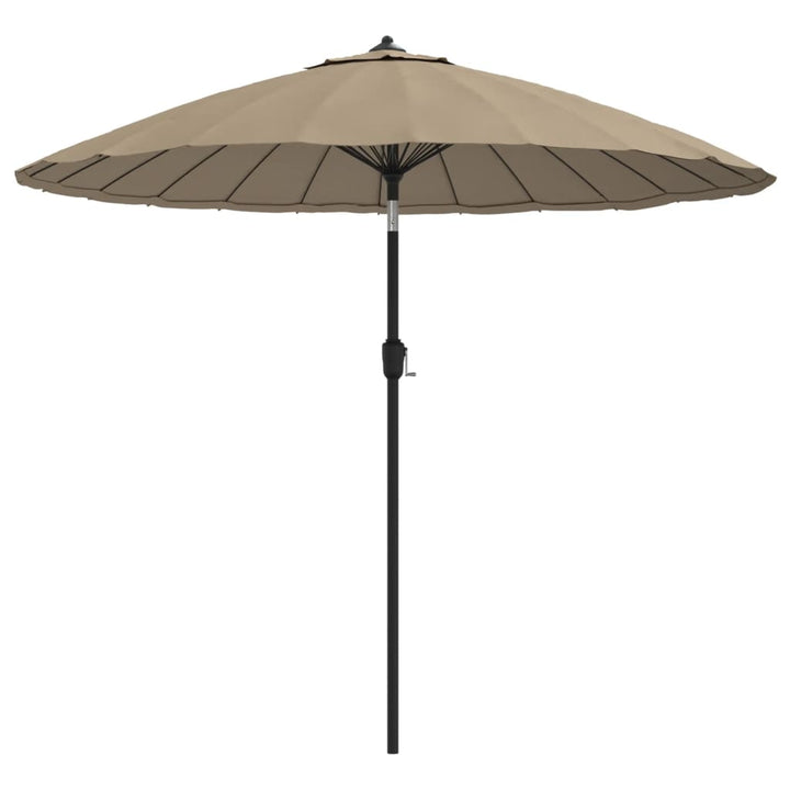 parasol med aluminiumstang 270 cm gråbrun