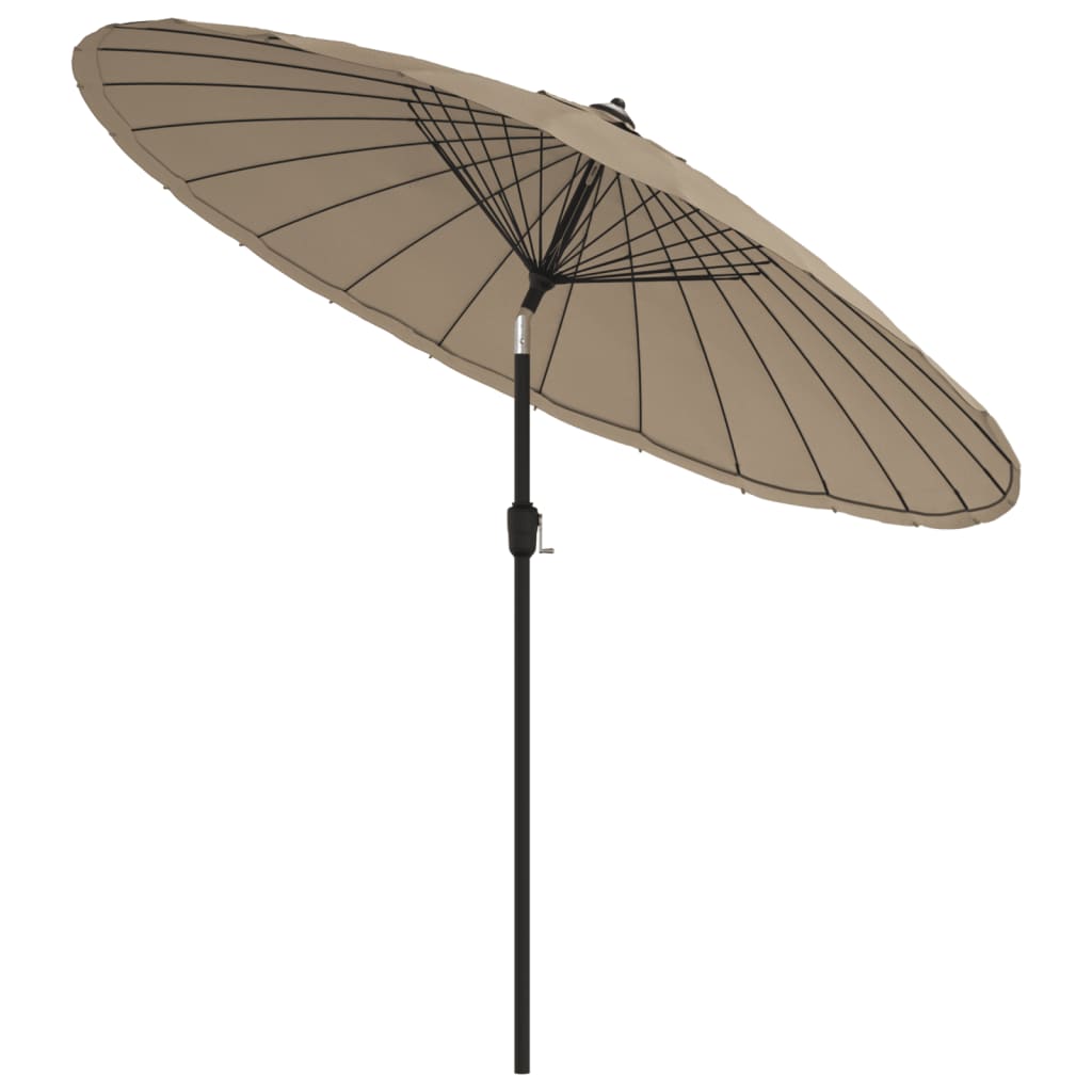 parasol med aluminiumstang 270 cm gråbrun