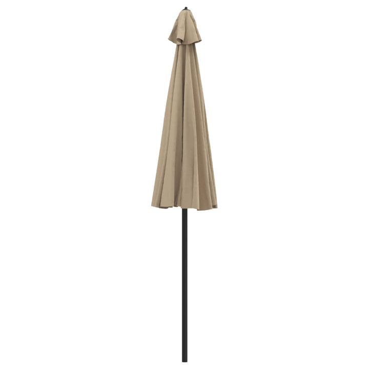 parasol med aluminiumstang 270 cm gråbrun