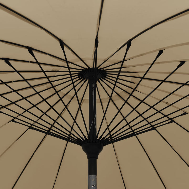parasol med aluminiumstang 270 cm gråbrun