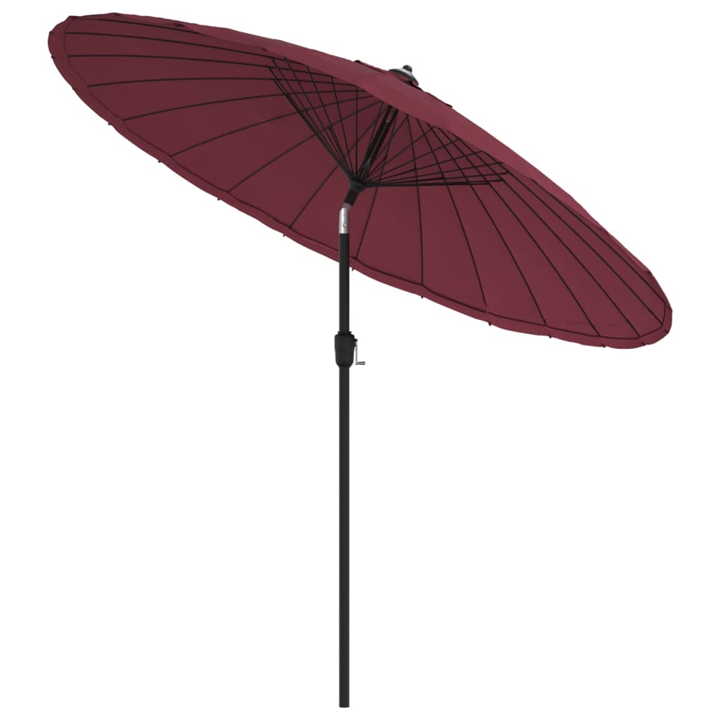 parasol med aluminiumstang 270 cm bordeauxrød
