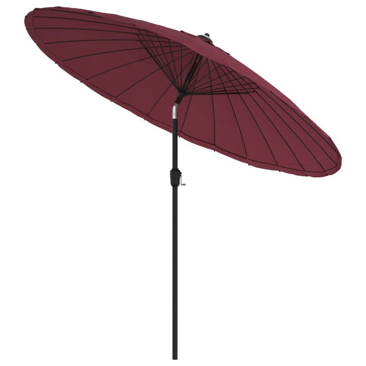 parasol med aluminiumstang 270 cm bordeauxrød