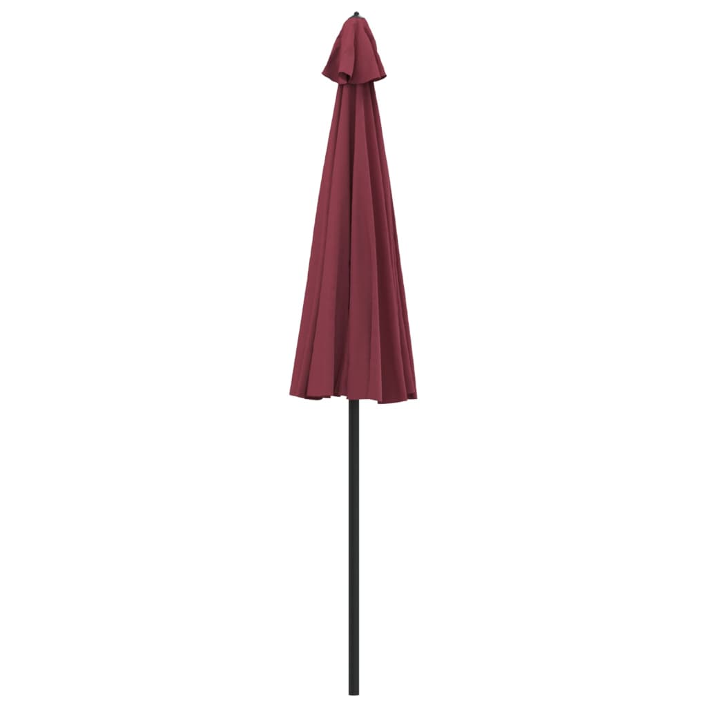 parasol med aluminiumstang 270 cm bordeauxrød