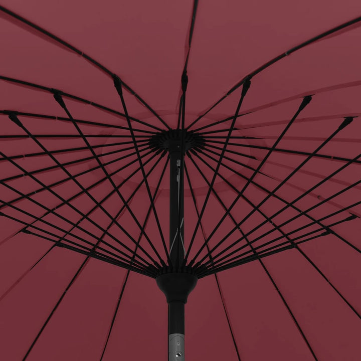 parasol med aluminiumstang 270 cm bordeauxrød