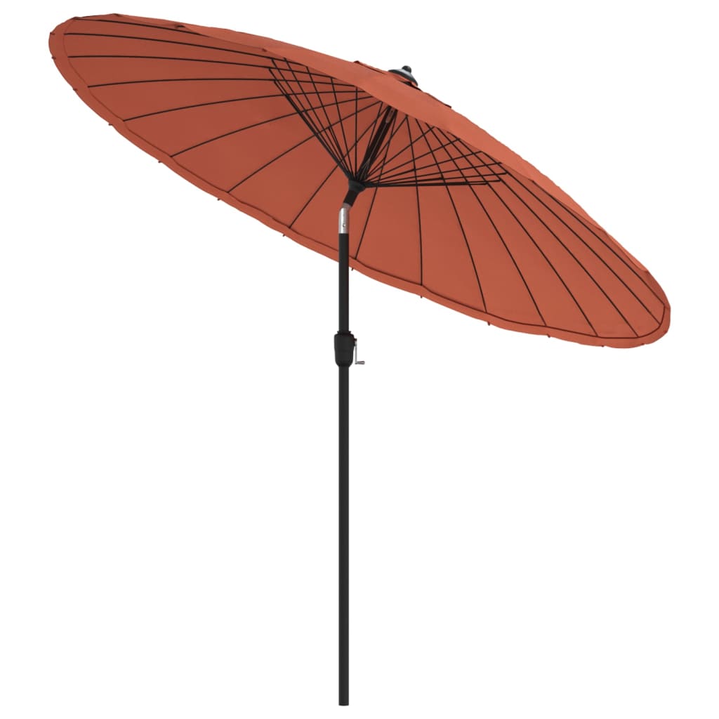 parasol med aluminiumstang 270 cm terrakotta