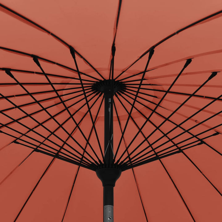 parasol med aluminiumstang 270 cm terrakotta