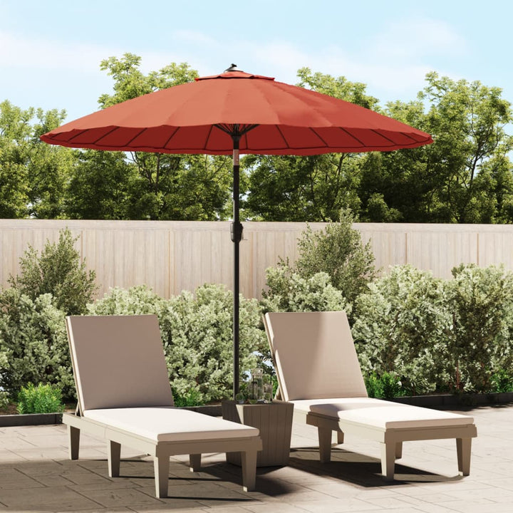 parasol med aluminiumstang 270 cm terrakotta