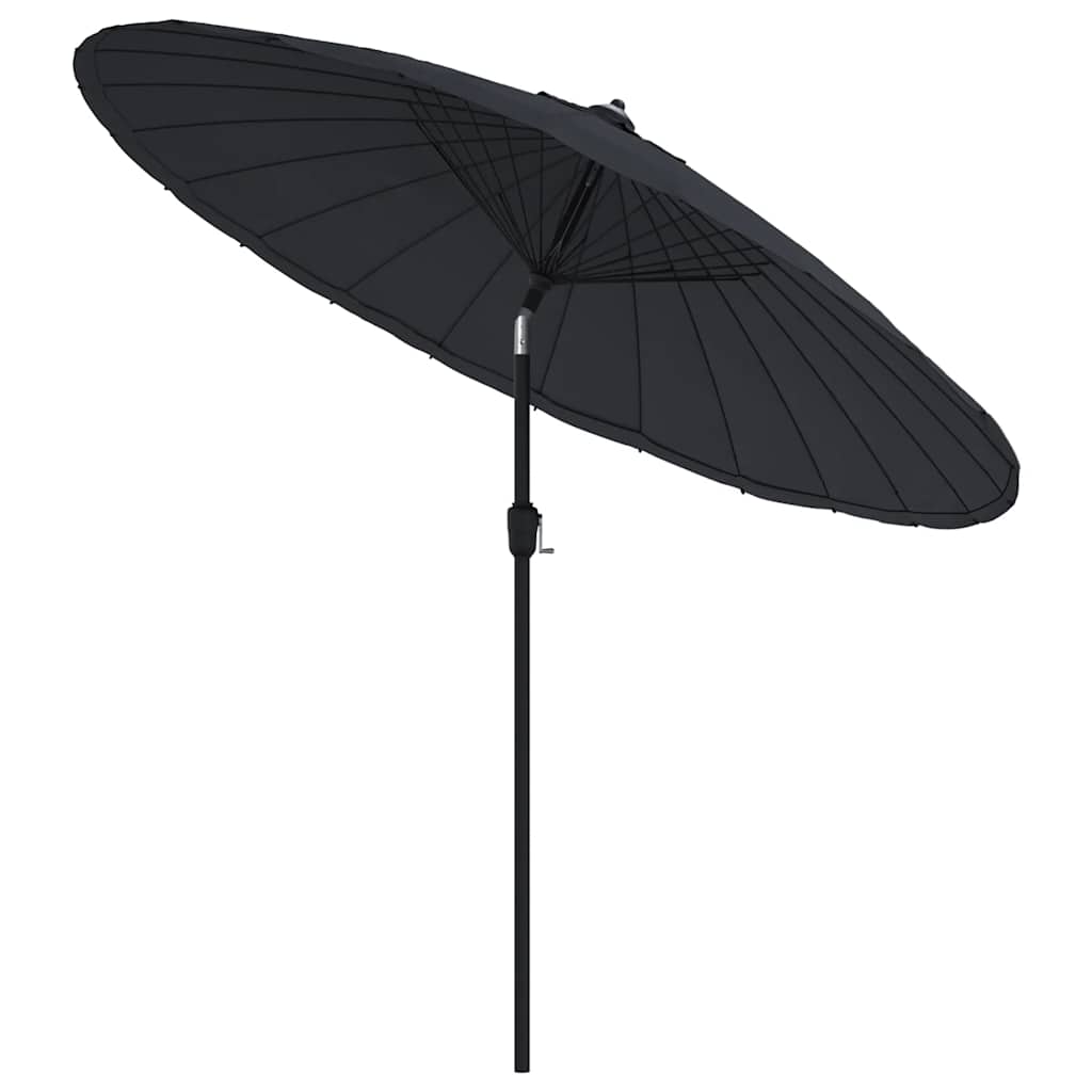 parasol med aluminiumstang 270 cm sort