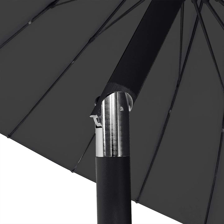 parasol med aluminiumstang 270 cm sort