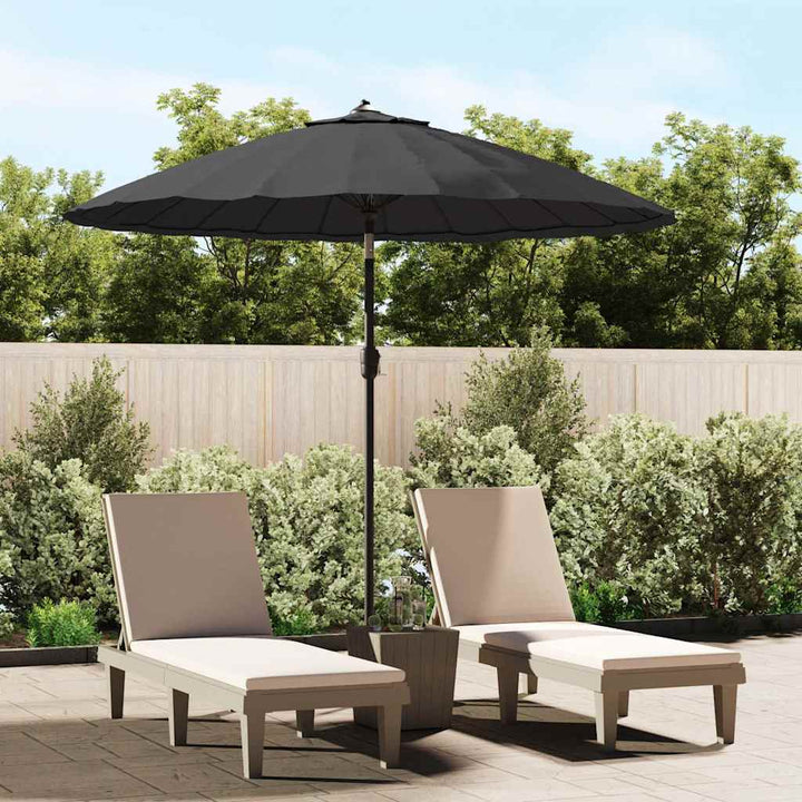 parasol med aluminiumstang 270 cm sort