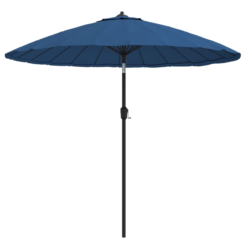 parasol med aluminiumsstang 270 cm azurblå