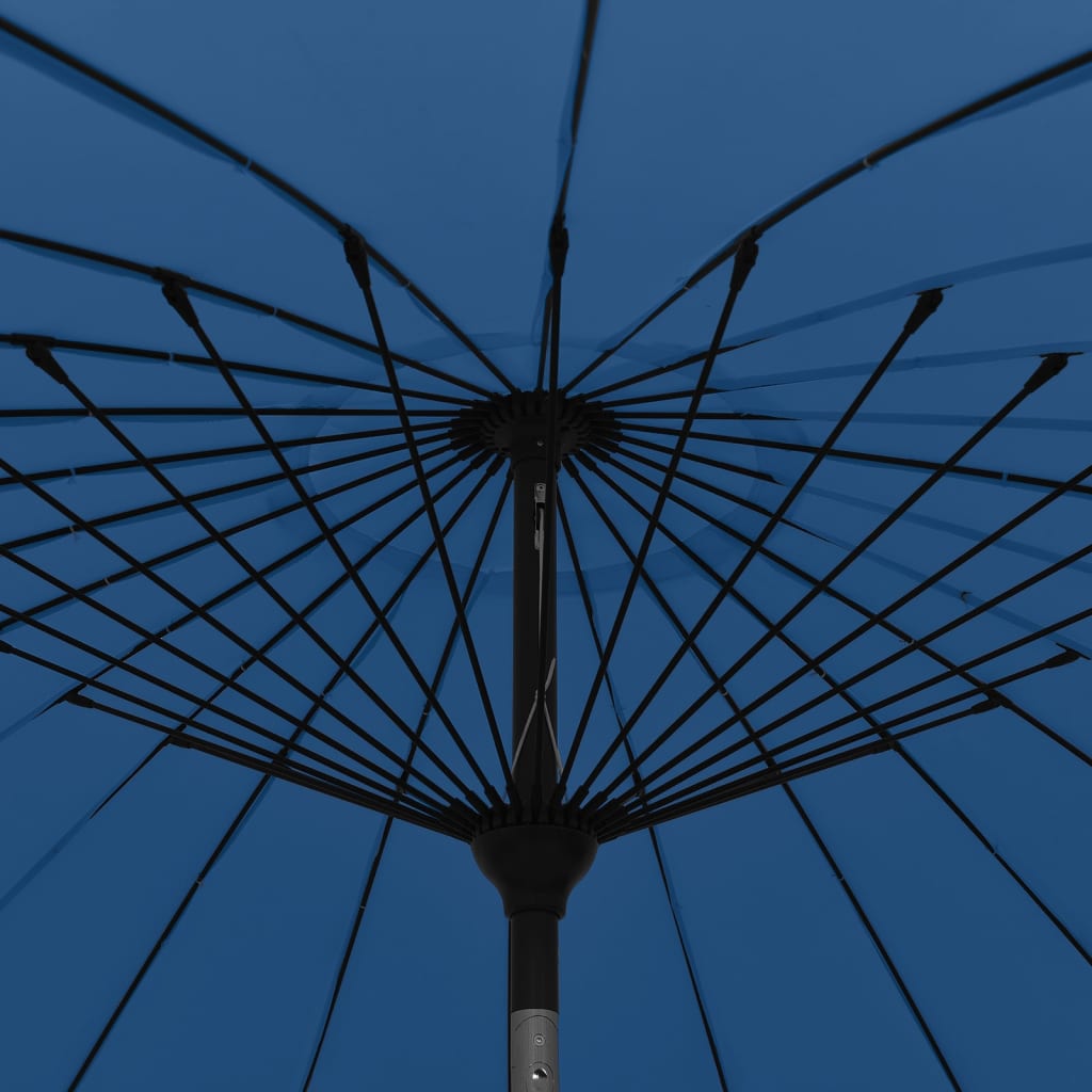 parasol med aluminiumsstang 270 cm azurblå