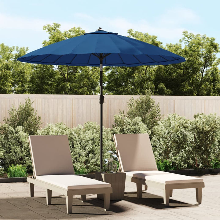 parasol med aluminiumsstang 270 cm azurblå