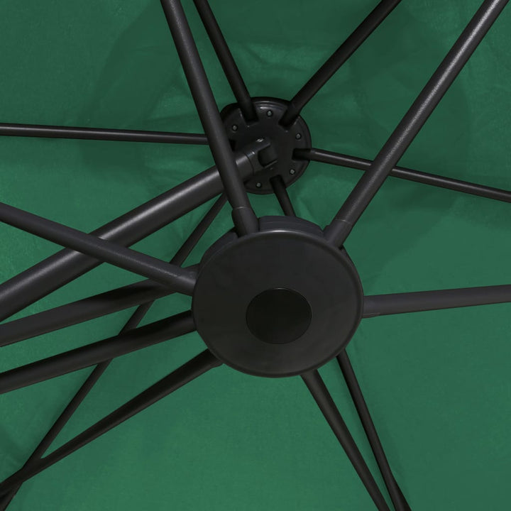 parasol med stålstang 300 cm grøn