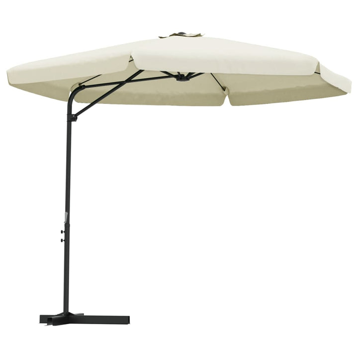 parasol med stålstang 300 cm sandhvid
