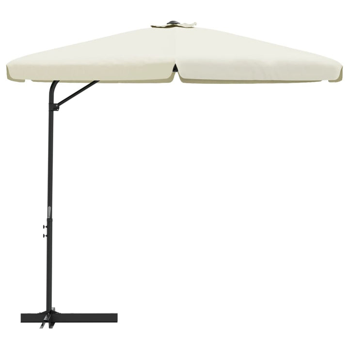 parasol med stålstang 300 cm sandhvid